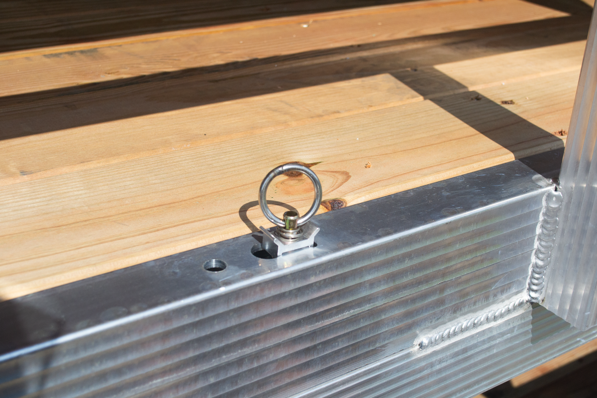 tie down receiver with tie down ring installed