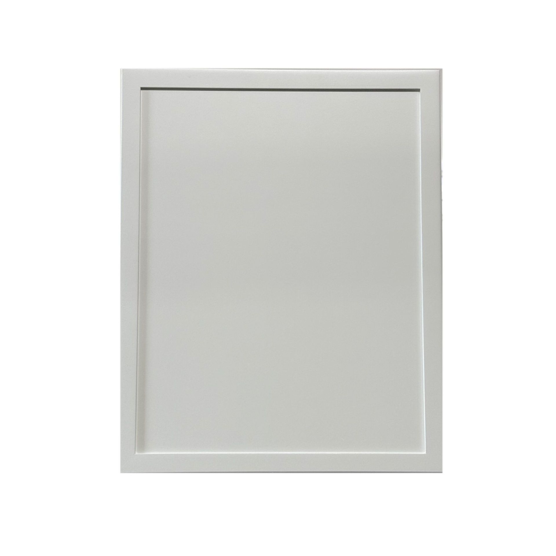 White rectangular wall panel with a matching frame.
