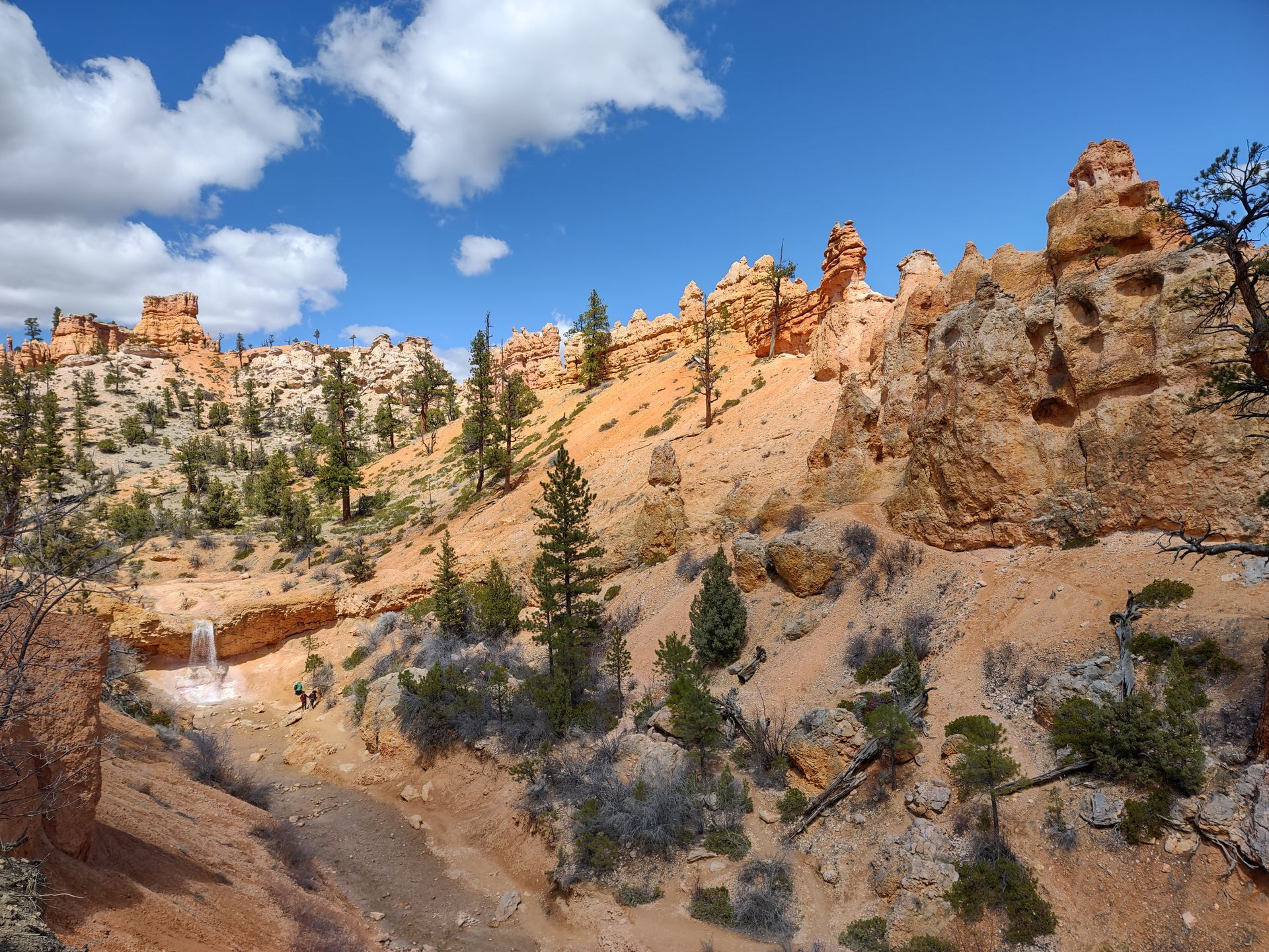 There is a waterfall in the middle of the desert.
