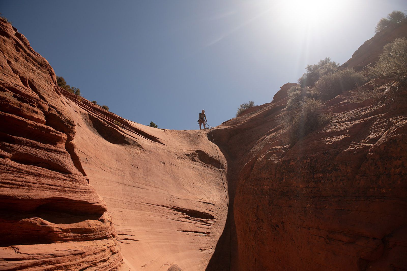 Man standing above the Canyon