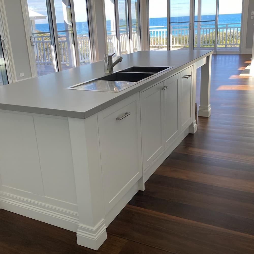 Newly Build White Kitchen Countertop — Lake Macquarie Designer Kitchens In Bonnells Bay, NSW