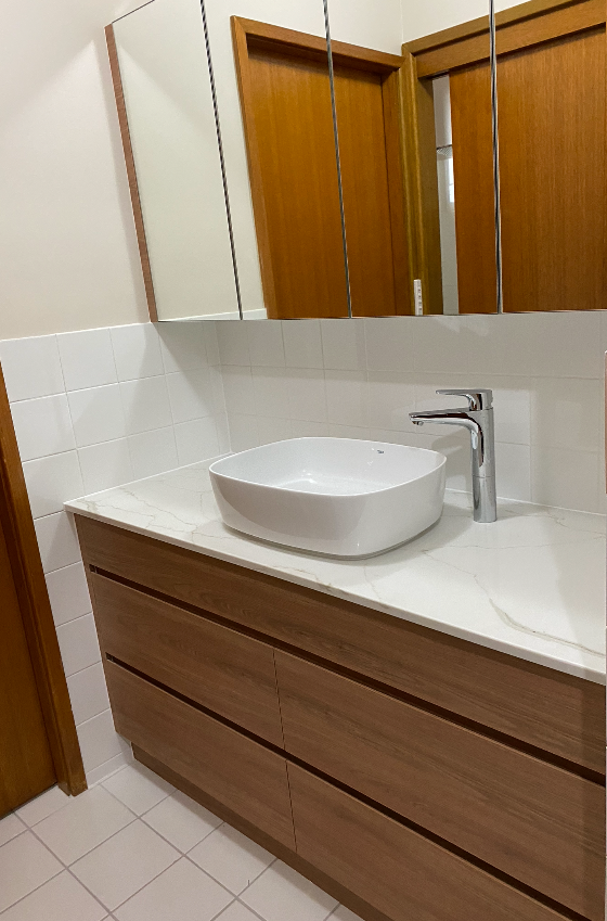 Kitchen Custom Made Vanity White — Lake Macquarie Designer Kitchens In Wangi Wangi, NSW