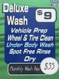 Car Wash Near Me — Mr. Froggy's Deluxe Wash Price List in Lancaster, OH