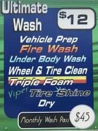Drive Through Car Wash — Mr. Froggy's Ultimate Wash Price List in Lancaster, OH