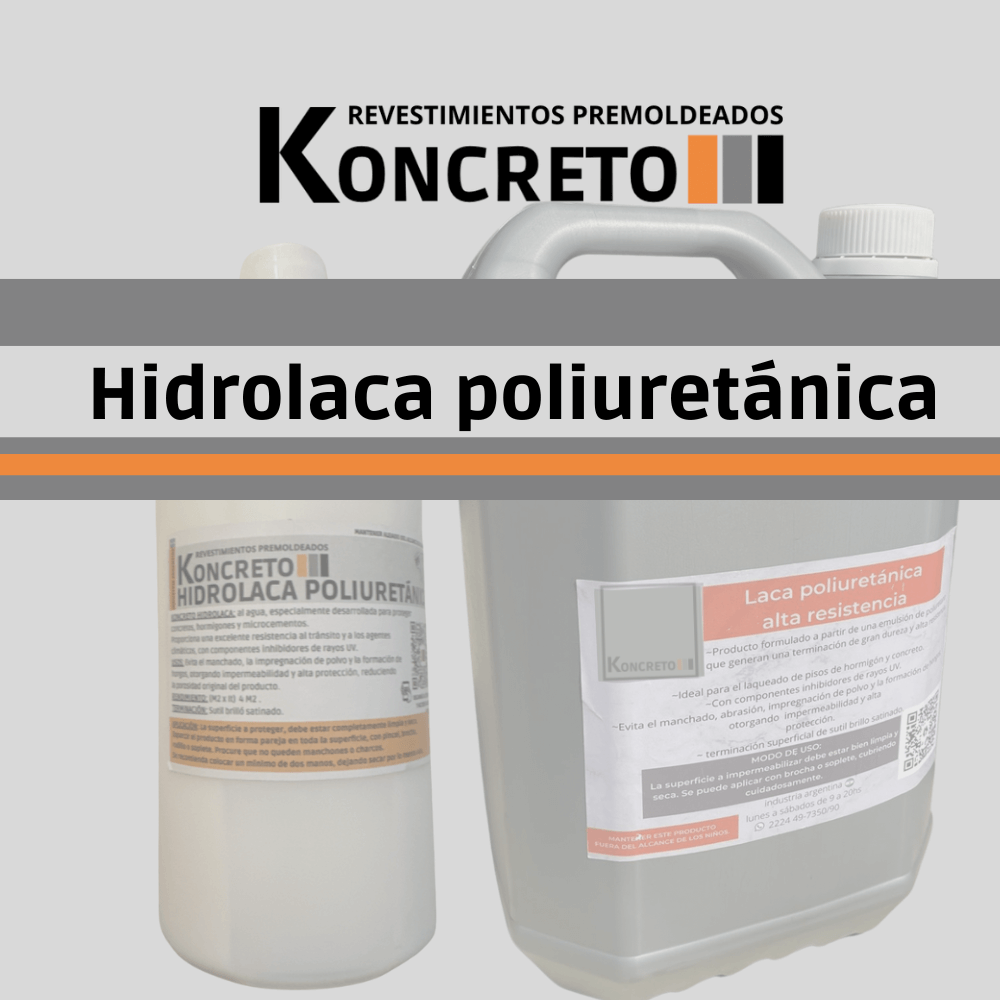 Dos botellas de hidrolaca poliuretánica se sientan una al lado de la otra