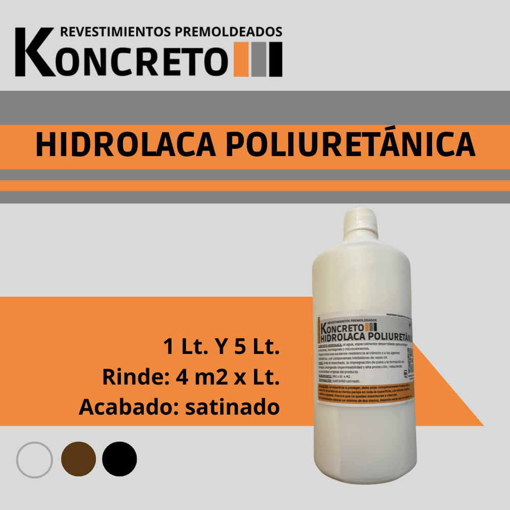 Se muestra una botella de hidrolaca poliuretanica.