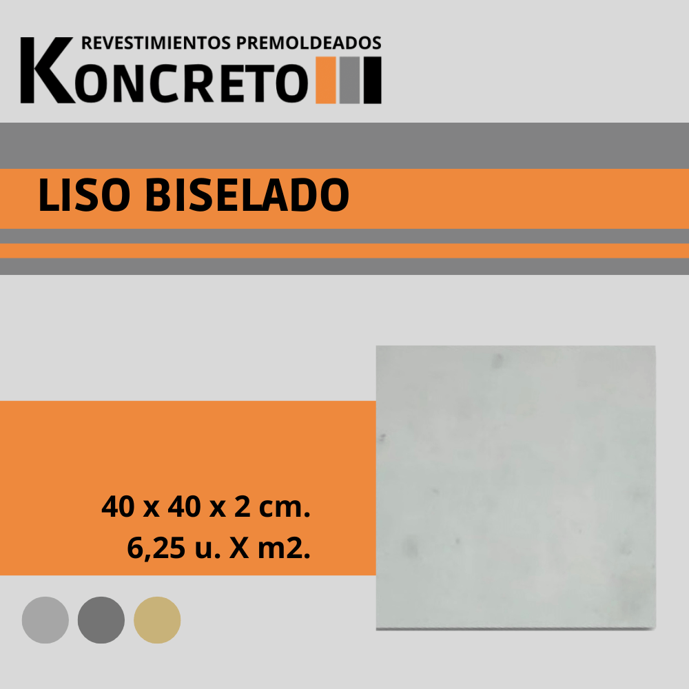 Un folleto de liso biselado muestra el tamaño del azulejo