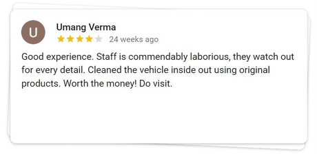 Customer reviews showcasing satisfaction with premium car paint protection and detailing services.