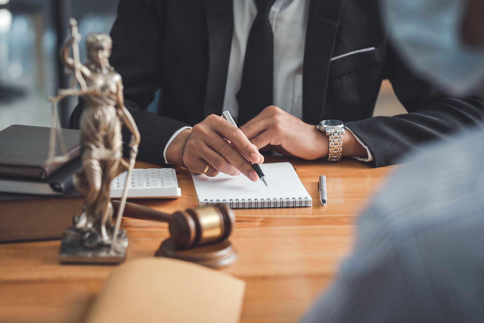 Lawyer Talking To Client