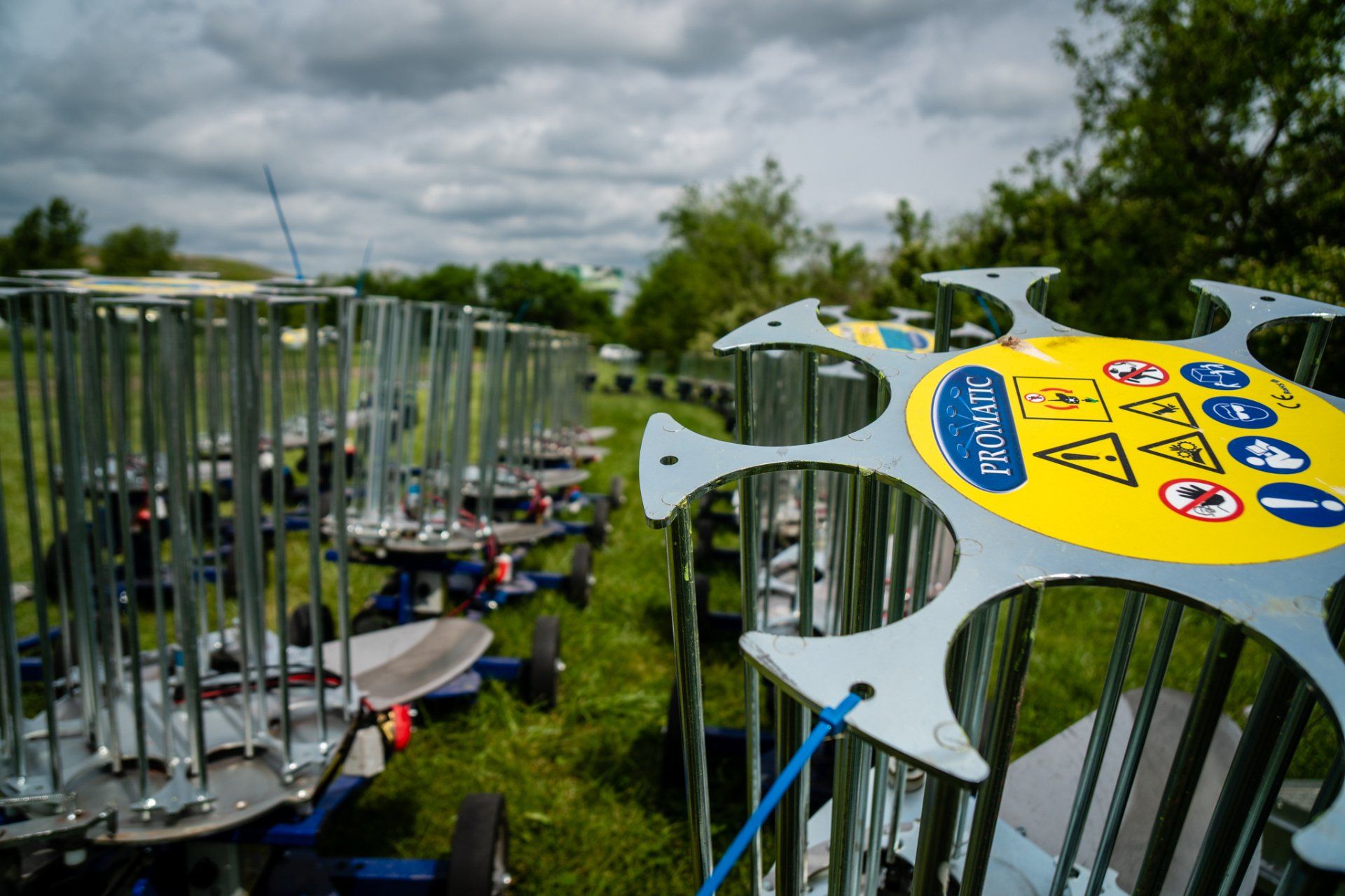 promatic trap machines lined up and ready for an event