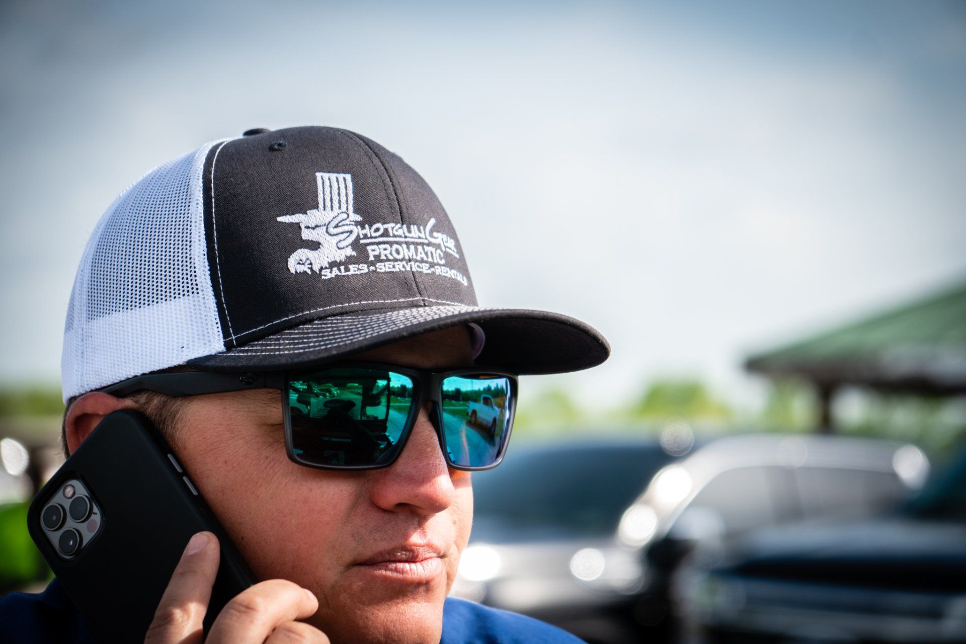 shotgun gear employee on the phone