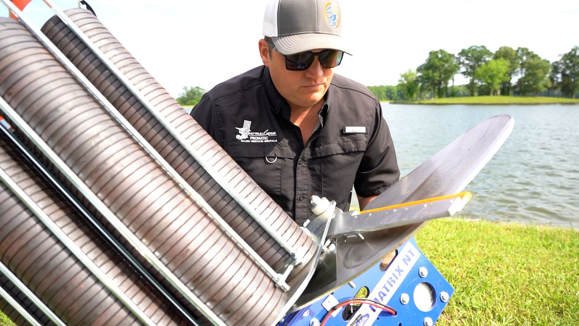 Loading up a promatic trap machine