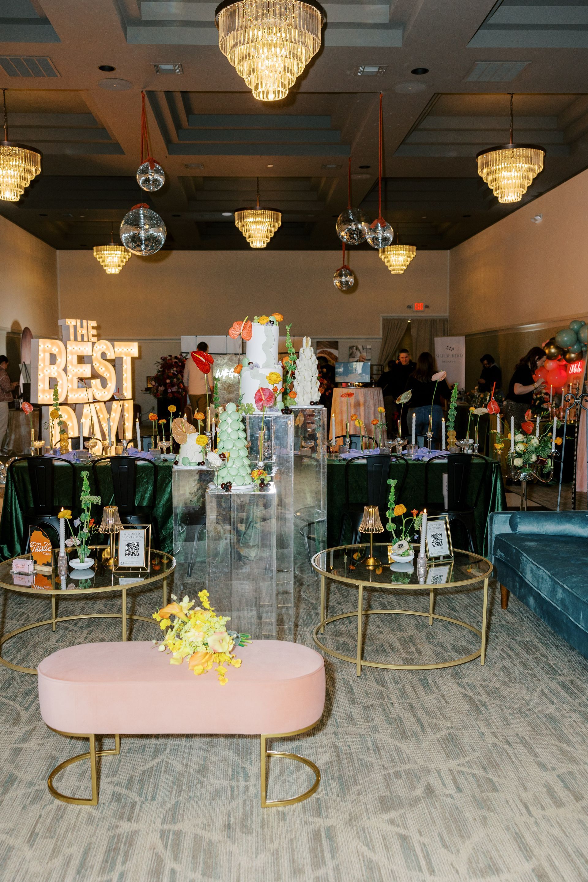 Event space with illuminated 