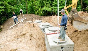 A septic tank repair project in Williamstown, KY