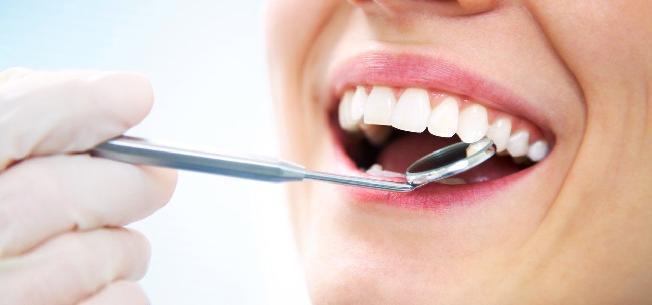 teeth being tested