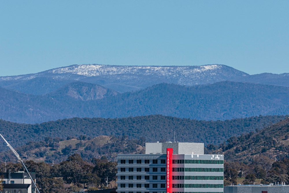Snow On The Brindabella Range, Looking Across Woden From Red Hill Nature Reserve — Carpets & Flooring in Woden, NSW