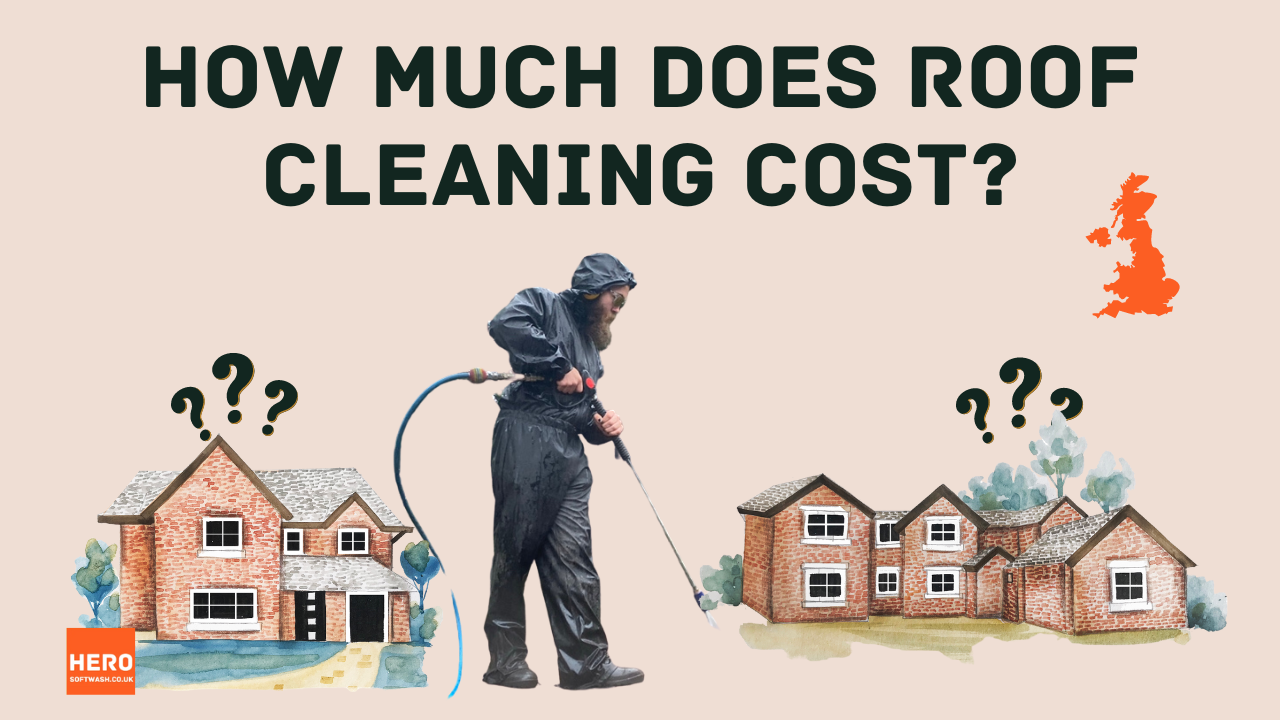 How much does roof cleaning cost in the UK using the various methods to clean moss off a roof