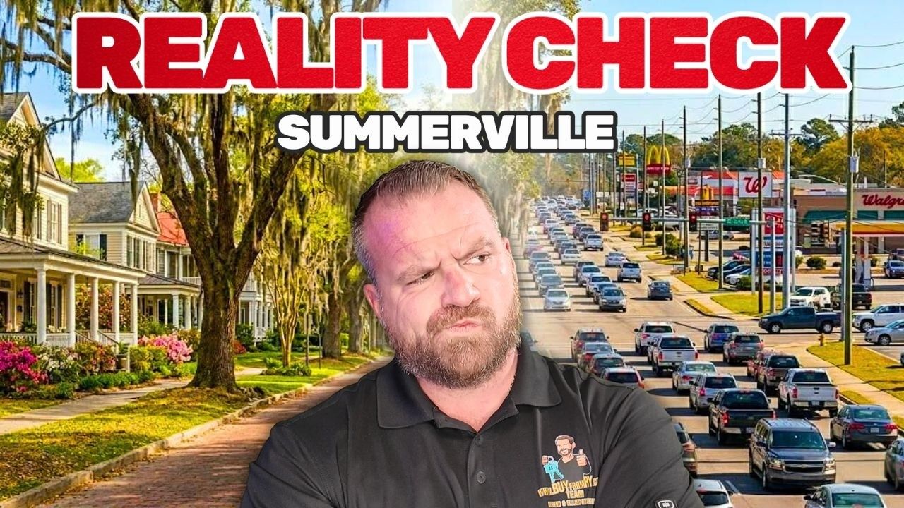 A man with a serious expression stands before a background showing a quiet historic street contrasted with heavy traffic.
