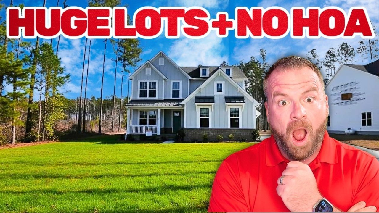 Man with open mouth in front of a house, text reads