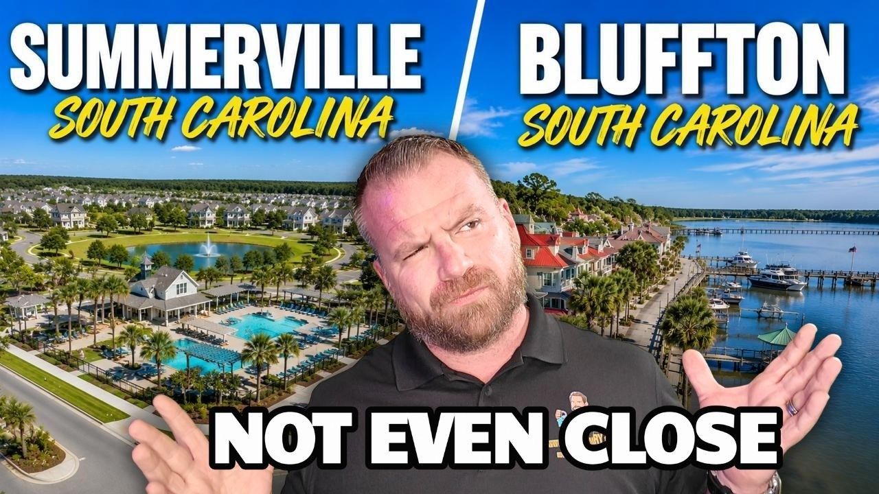 Summerville and Bluffton, South Carolina thumbnail with man gesturing; text says “NOT EVEN CLOSE”