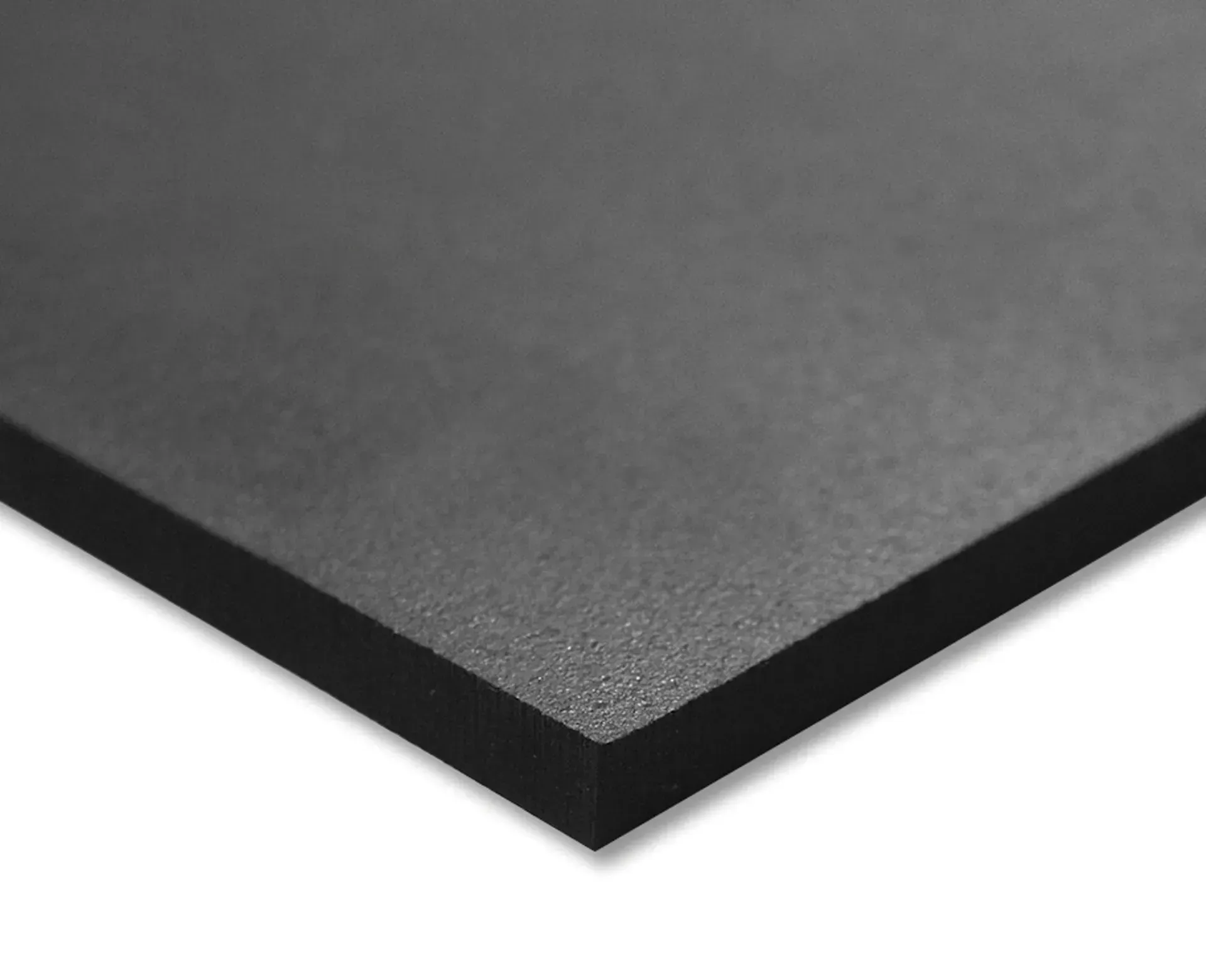 A close up of a black sheet of paper on a white background.