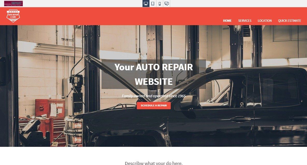 Auto Repair Mobile Friendly Website Design
