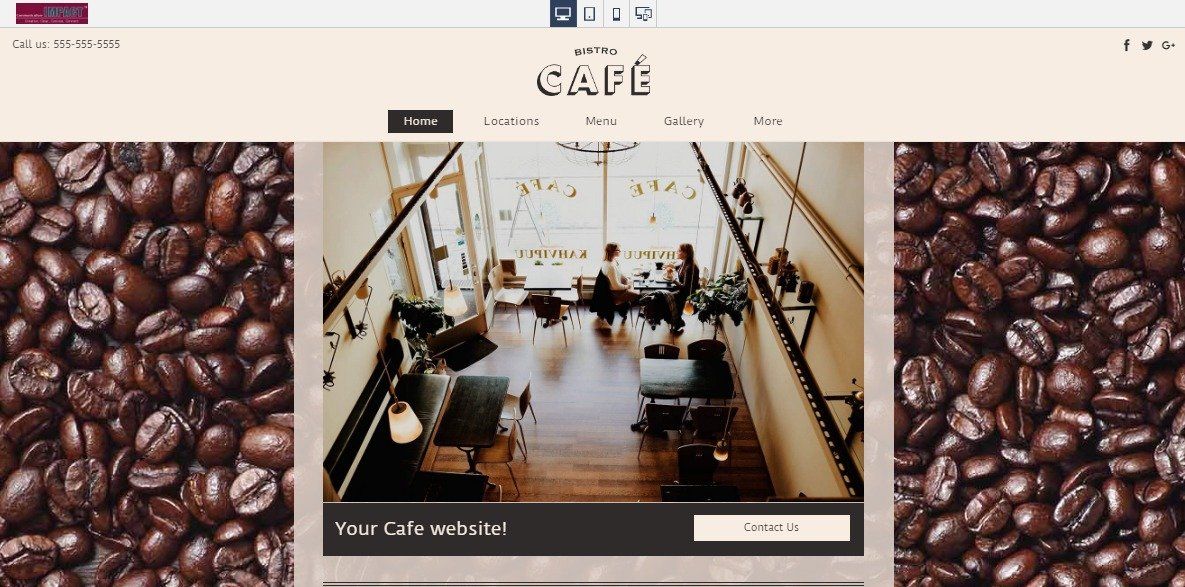 Cafe Responsive Website Sample