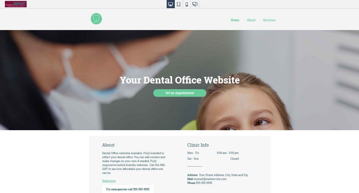 Dental Office Responsive Website Creation Sample