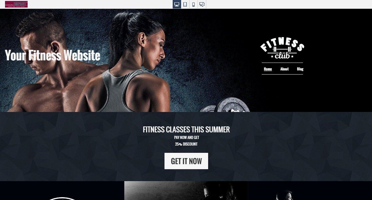 Responsive Website Creation and Design for Fitness Clubs