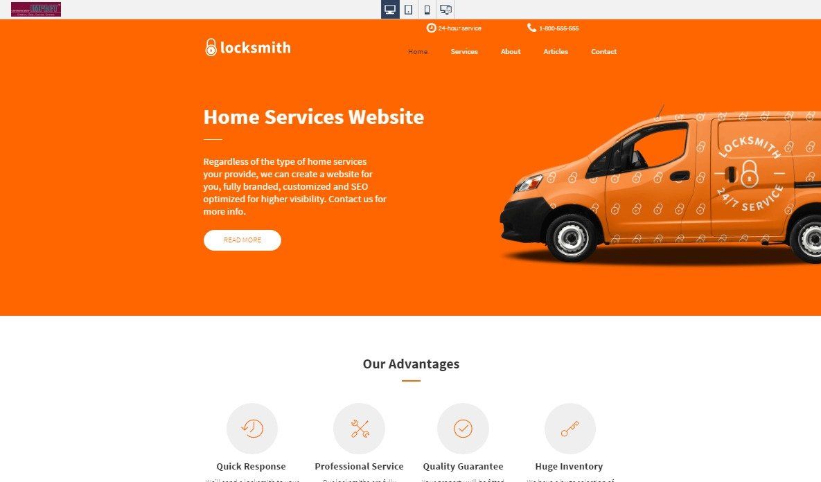 Home Services Website Sample - Creation and Design