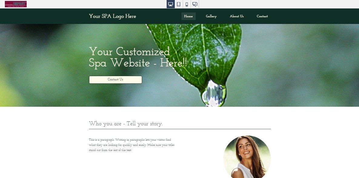 Spa and Beauty Salon Care Website Sample