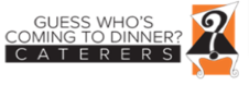 A logo for guess who 's coming to dinner caterers