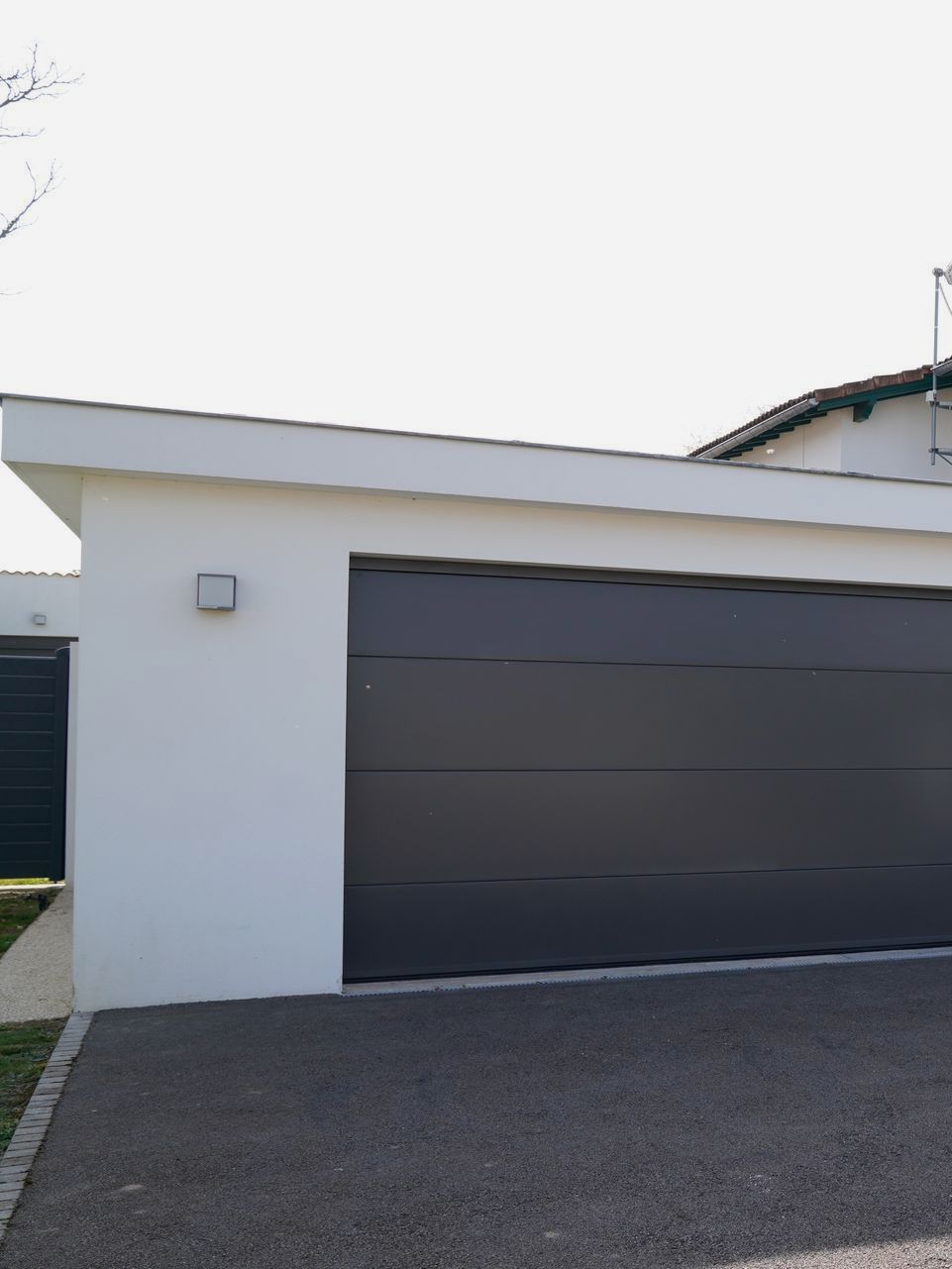 modern wide garage door