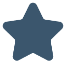 Turquoise outlined five-point star icon on a white background