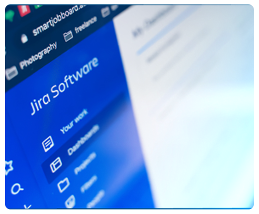 Uma tela de computador está aberta em uma página que diz jira software