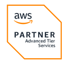 O logotipo dos serviços de nível avançado do parceiro da AWS é mostrado em um fundo branco.