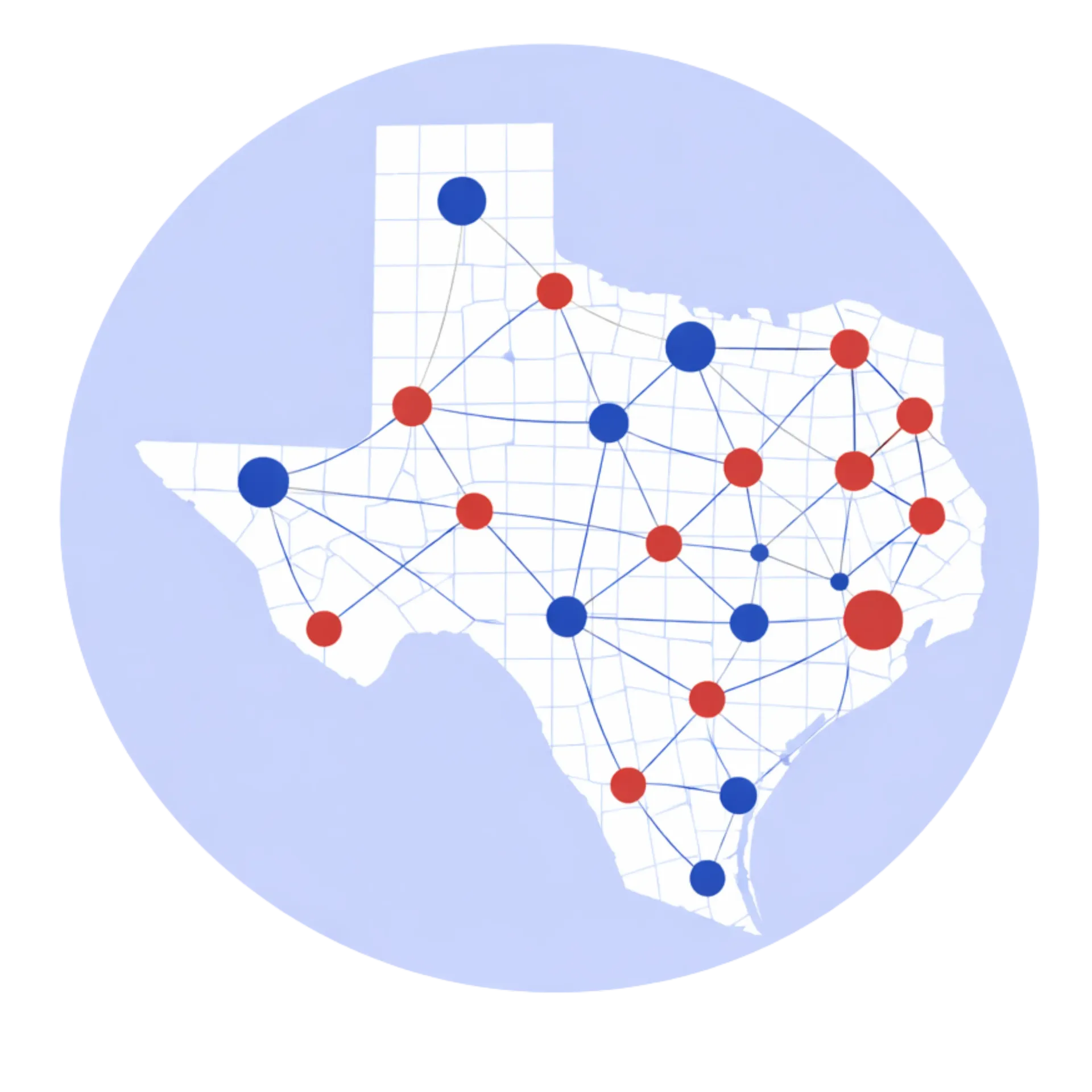 Texas Taxpayers Associations map