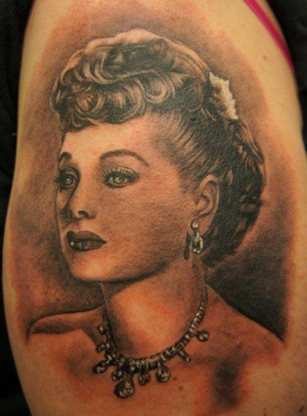 Tattoo Design — Lady With Necklace Tattoo in Forth Worth, TX