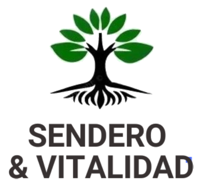 Logotipo con un árbol negro estilizado y hojas verdes sobre las palabras 