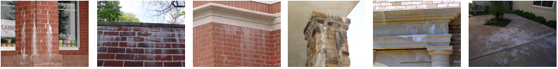 Various architectural details: brick walls, molding, and stone accents.