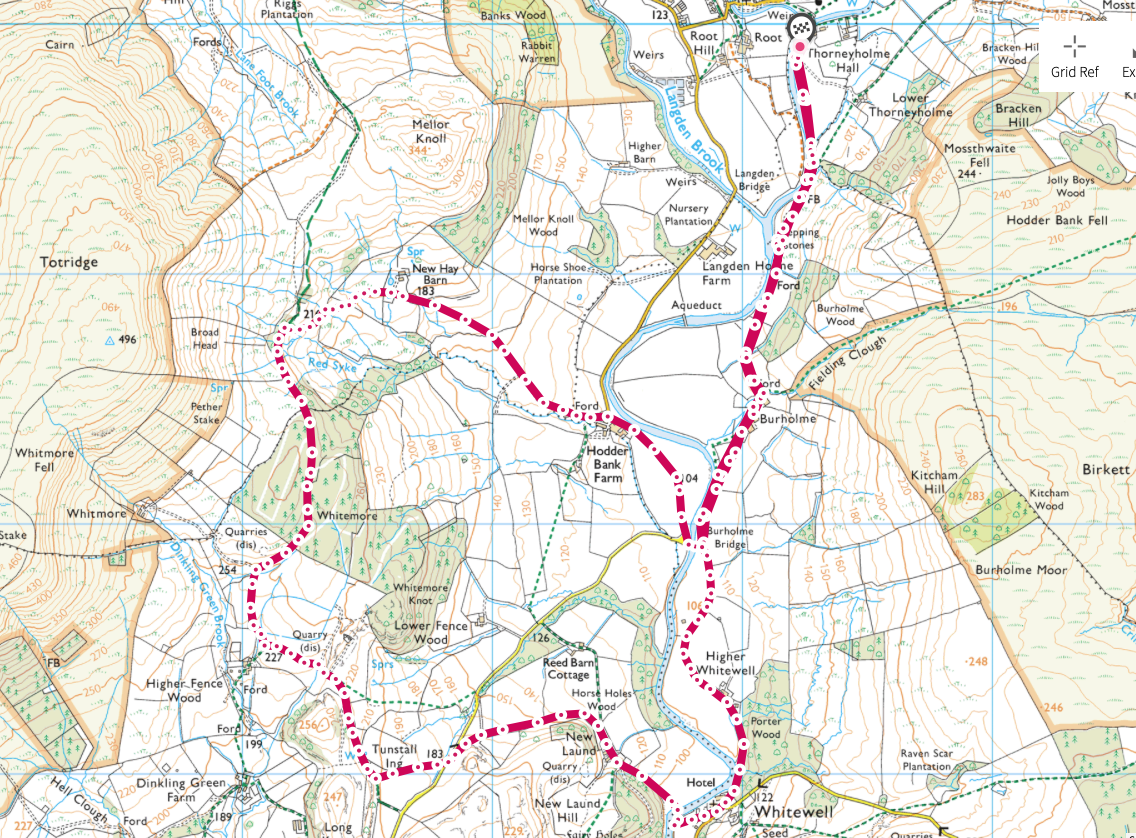 Gisburn Forest 10k Trail Race Map
