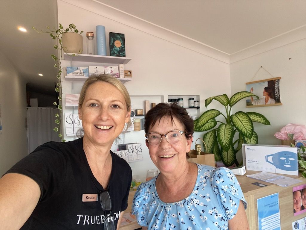 A Before and After Photo of a Woman 's Face — Organic Beauty by Kessie in Yeppoon, QLD