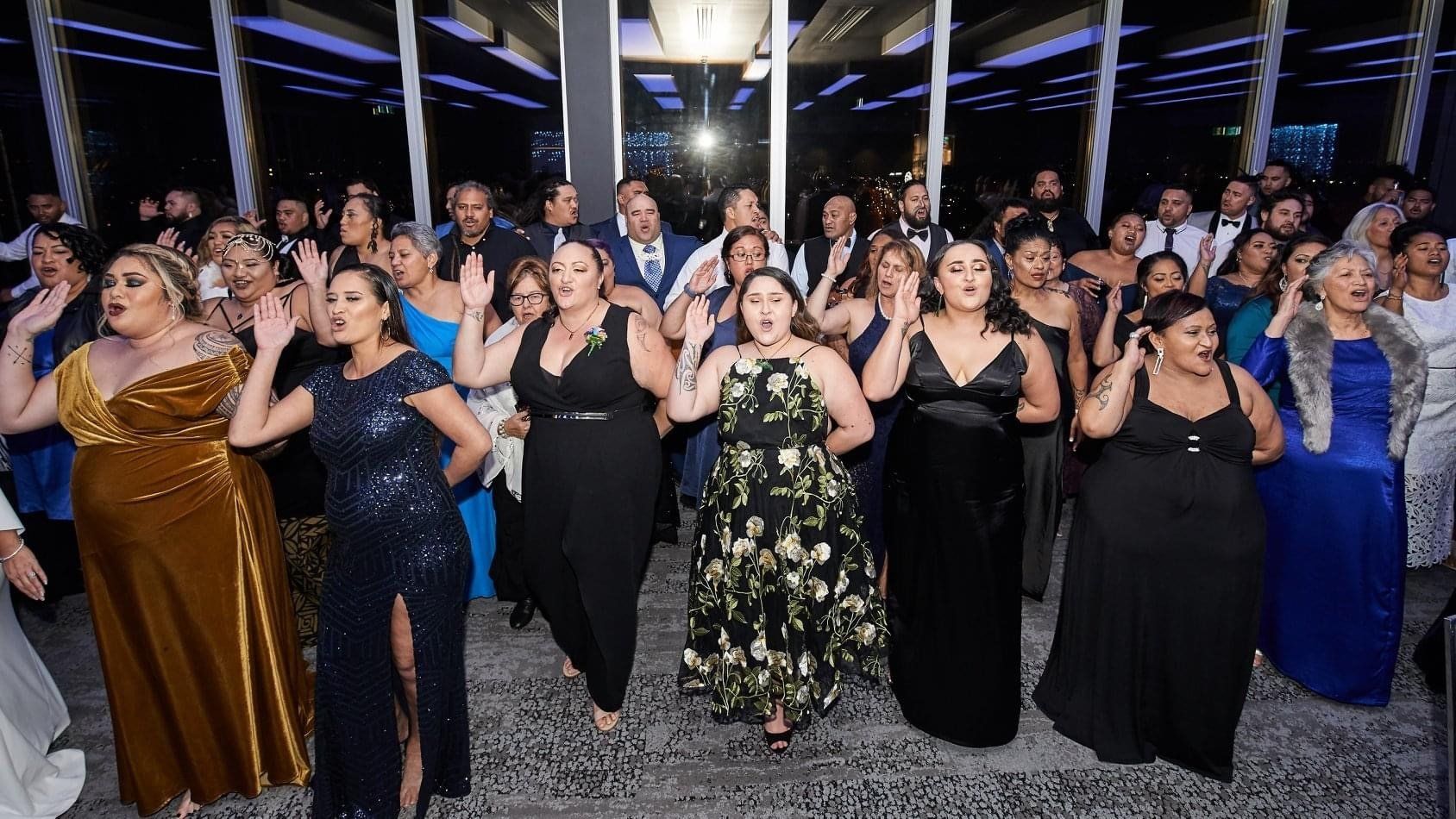 Performing in formal attire