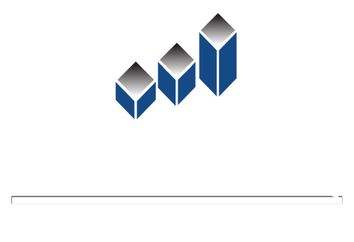 A white background with three blue cubes on it