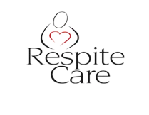 A logo for a company called respite care with a heart in the middle.