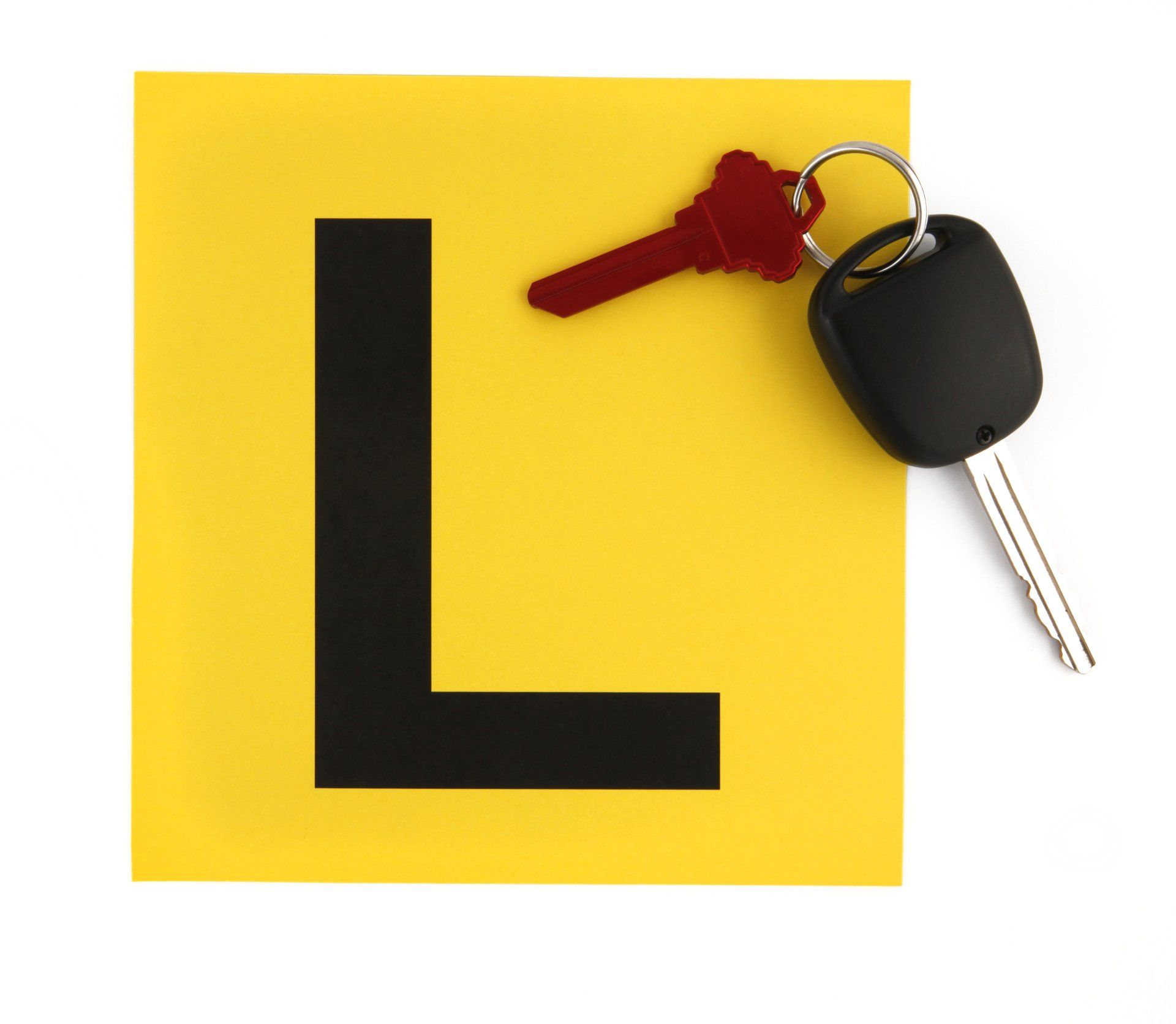 man holding L sign