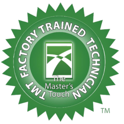 a green factory trained technician tmt logo