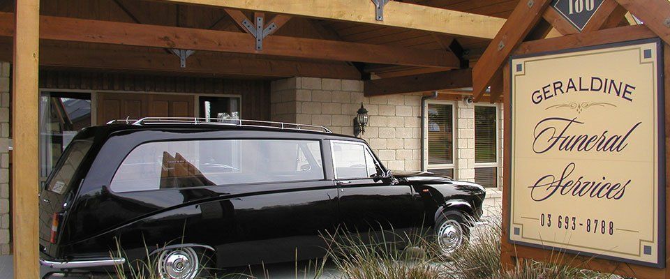 View of the car available for coffin transport to the burial ground