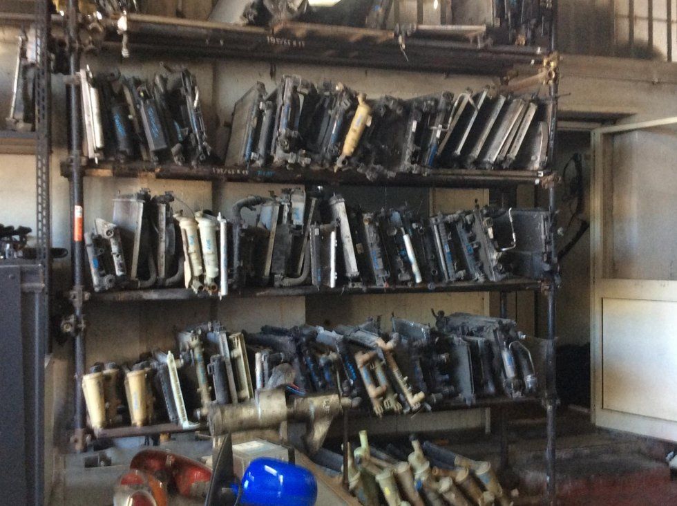 deposito di rottami metallici