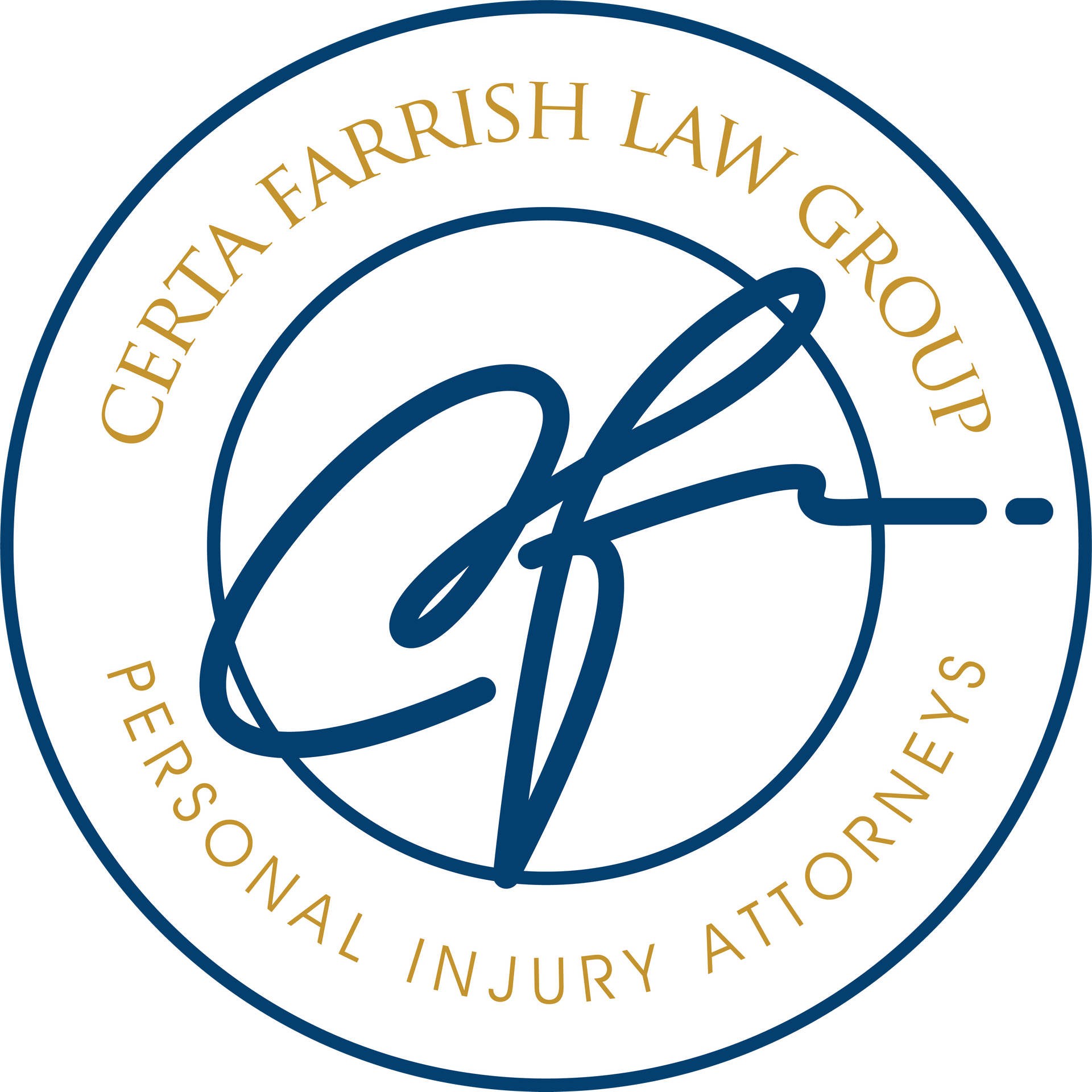 The logo for the certa farrish law group personal injury attorneys